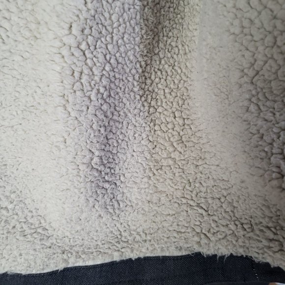 Eddie Bauer Men's Outdoor SZ LG Gray Black Sherpa Lined Zip Up Jacket - Picture 7 of 16